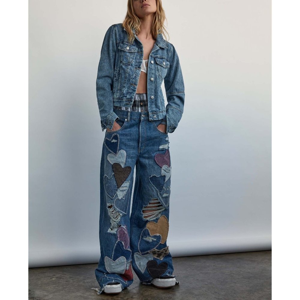 FREE PEOPLE Piece Of My Heart Jeans / Crazy For You - Picture 8 of 10